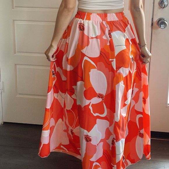 014 Boho Floral Print Tropical Maxi Skirt - Picture 15 of 16